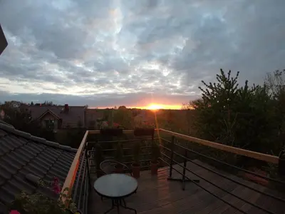 Wschód lub zachód słońca widziany z tego apartamentu