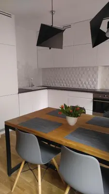 Kuchnia lub aneks kuchenny w obiekcie Stylowy 2-pokojowy apartament 5 min. od Rynku