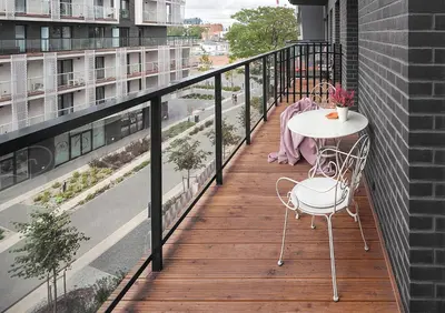Balkon lub taras w obiekcie Art Apartments II