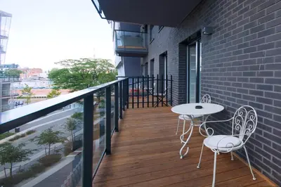 Balkon lub taras w obiekcie Art Apartments II