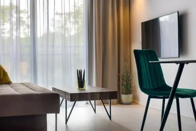 Telewizja i/lub zestaw kina domowego w obiekcie apartamenty-wroc River Point