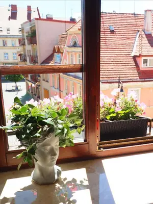 Balkon lub taras w obiekcie Apartamenty Stary Browar Oleśnica