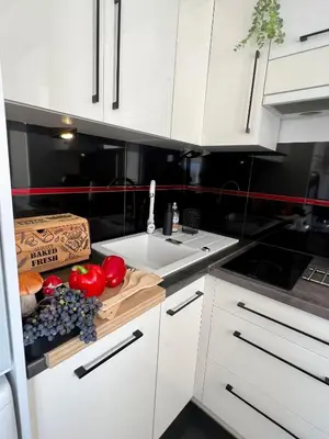 Kuchnia lub aneks kuchenny w obiekcie Spółdzielcza 22 Apartament Sky Line