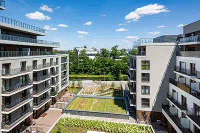 Budynek, w którym mieści się apartament