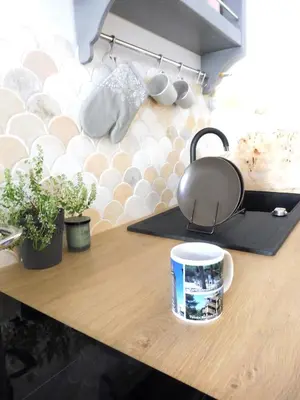 Kuchnia lub aneks kuchenny w obiekcie Apartament Pod Tężnią