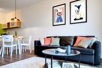Część wypoczynkowa w obiekcie Don Kichot Apartment