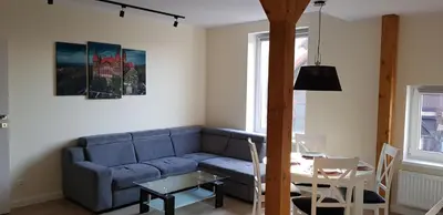 Część wypoczynkowa w obiekcie Apartamenty przy Parku Szwedzkim