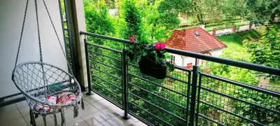 Balkon lub taras w obiekcie Na Grobli