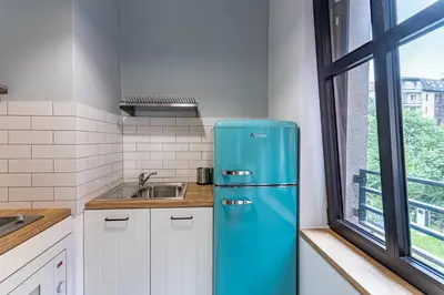 Kuchnia lub aneks kuchenny w obiekcie Apartament Jagiełły (wroc4night)
