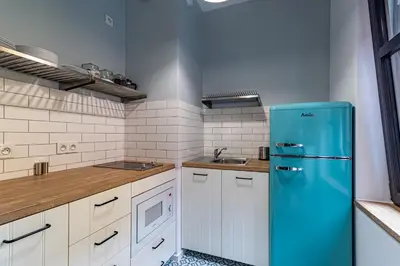 Kuchnia lub aneks kuchenny w obiekcie Apartament Jagiełły (wroc4night)