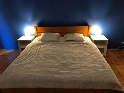 Łóżko lub łóżka w pokoju w obiekcie Apartament przy zoo