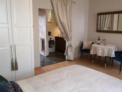 Łóżko lub łóżka w pokoju w obiekcie Best Apartments Więzienna Monkeys