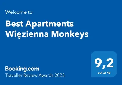 Certyfikat, podpis lub inny dokument wystawiony w obiekcie Best Apartments Więzienna Monkeys