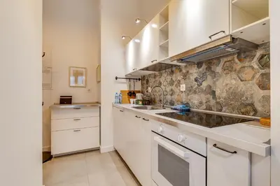 Kuchnia lub aneks kuchenny w obiekcie Apartament Uroczy Zakątek