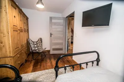 Telewizja i/lub zestaw kina domowego w obiekcie AP Apartment's Widok na Góry