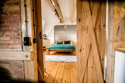 Łóżko lub łóżka w pokoju w obiekcie AP Apartment's Widok na Góry