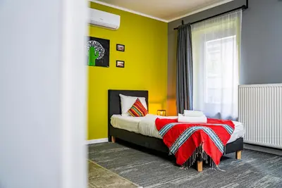 Łóżko lub łóżka w pokoju w obiekcie Kaktus Chill & Sleeping - 50 m od Rynku