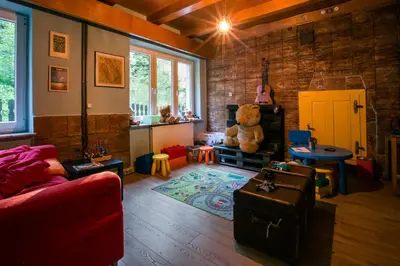 Część wypoczynkowa w obiekcie Hostel Szczelinka