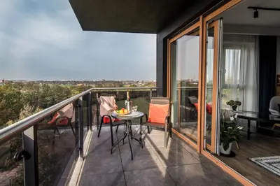 Balkon lub taras w obiekcie Panorama Suite - Top Apartment - Gliwice - bezpłatny parking