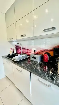 Kuchnia lub aneks kuchenny w obiekcie Polanica Luxury Apartment - Bliżej Zdroju