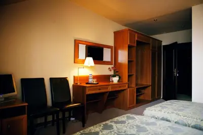 Łóżko lub łóżka w pokoju w obiekcie Hotel Zorza