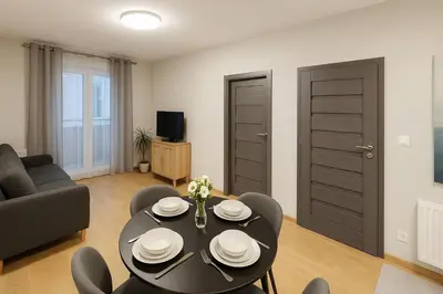 Telewizja i/lub zestaw kina domowego w obiekcie TK Apartments Namysłów