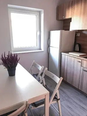 Kuchnia lub aneks kuchenny w obiekcie Lawendowy Hostel Wrocław