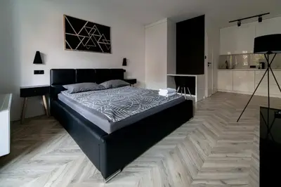 Łóżko lub łóżka w pokoju w obiekcie Vena Apartments