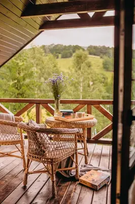 Balkon lub taras w obiekcie Sowie Klimaty