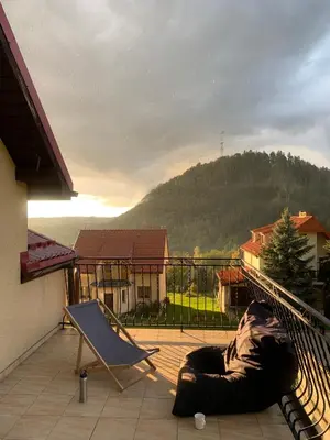 Widok na góry z tej kwatery prywatnej