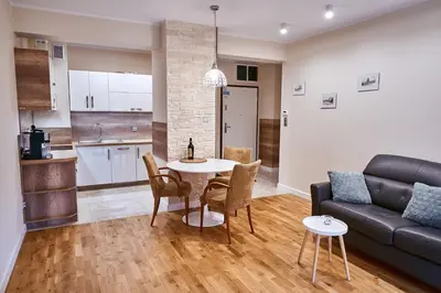 Kuchnia lub aneks kuchenny w obiekcie LAGUNA Apartament 23 Willa Maria