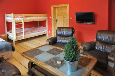 Łóżko lub łóżka w pokoju w obiekcie Apartament Dobry klimat