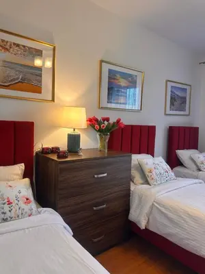 Łóżko lub łóżka w pokoju w obiekcie Apartament Diana - Traugutta Wrocław