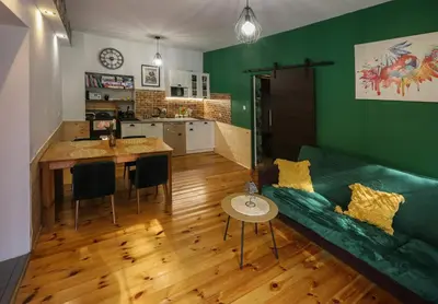 Kuchnia lub aneks kuchenny w obiekcie Pod Papugami