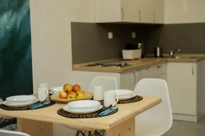 Kuchnia lub aneks kuchenny w obiekcie Apartamenty GoszoWita