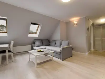 Część wypoczynkowa w obiekcie Apartament w Mieście