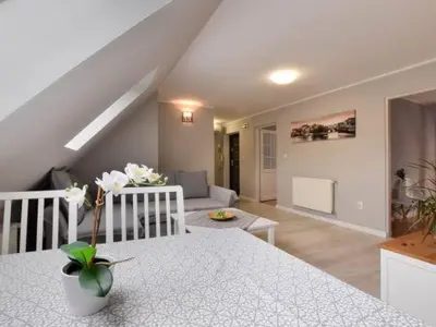 Część wypoczynkowa w obiekcie Apartament w Mieście