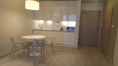 Kuchnia lub aneks kuchenny w obiekcie Atrakcyjny Apartament Czarna Góra
