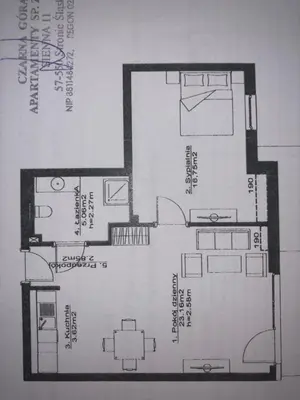 Plan piętra w obiekcie Atrakcyjny Apartament Czarna Góra
