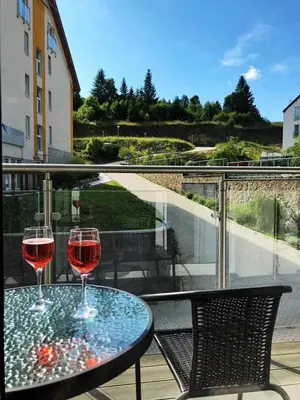 Balkon lub taras w obiekcie Atrakcyjny Apartament Czarna Góra
