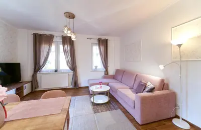 Część wypoczynkowa w obiekcie LAGUNA 22 Apartament Różowy