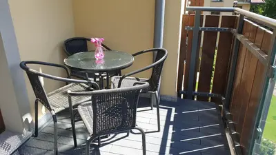 Balkon lub taras w obiekcie LAGUNA 22 Apartament Różowy