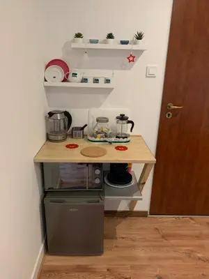 Kuchnia lub aneks kuchenny w obiekcie Apartamencik Centrum