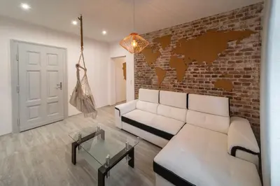 Część wypoczynkowa w obiekcie Around the World Vision Apartment - Centrum