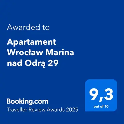 Certyfikat, podpis lub inny dokument wystawiony w obiekcie Apartament Wrocław Marina nad Odrą 29