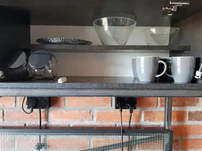 Kuchnia lub aneks kuchenny w obiekcie Apartamenty Folwark Boguszyn