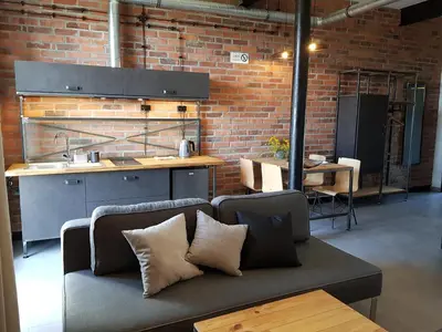 Kuchnia lub aneks kuchenny w obiekcie Apartamenty Folwark Boguszyn