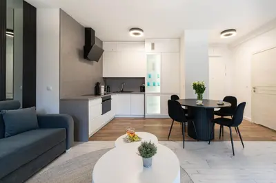 Kuchnia lub aneks kuchenny w obiekcie LAGUNA 20 Apartament Elegancki