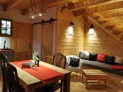 Część wypoczynkowa w obiekcie Apartament Zielone Okiennice