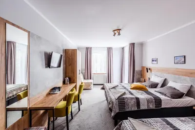 Łóżko lub łóżka w pokoju w obiekcie Kosówka Czarna Góra